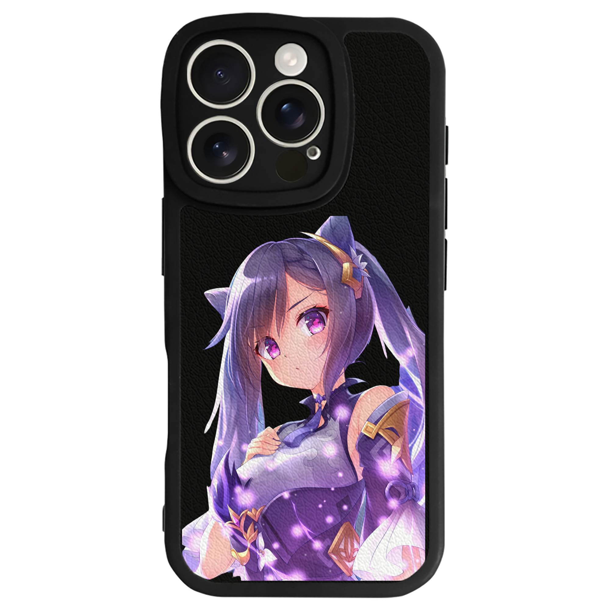 げんし神 刻晴 こくせい genshin Kokusei 【iPhone 16シリーズ対応】シリコンスマホケース（レザー調） 材質：シリコン
